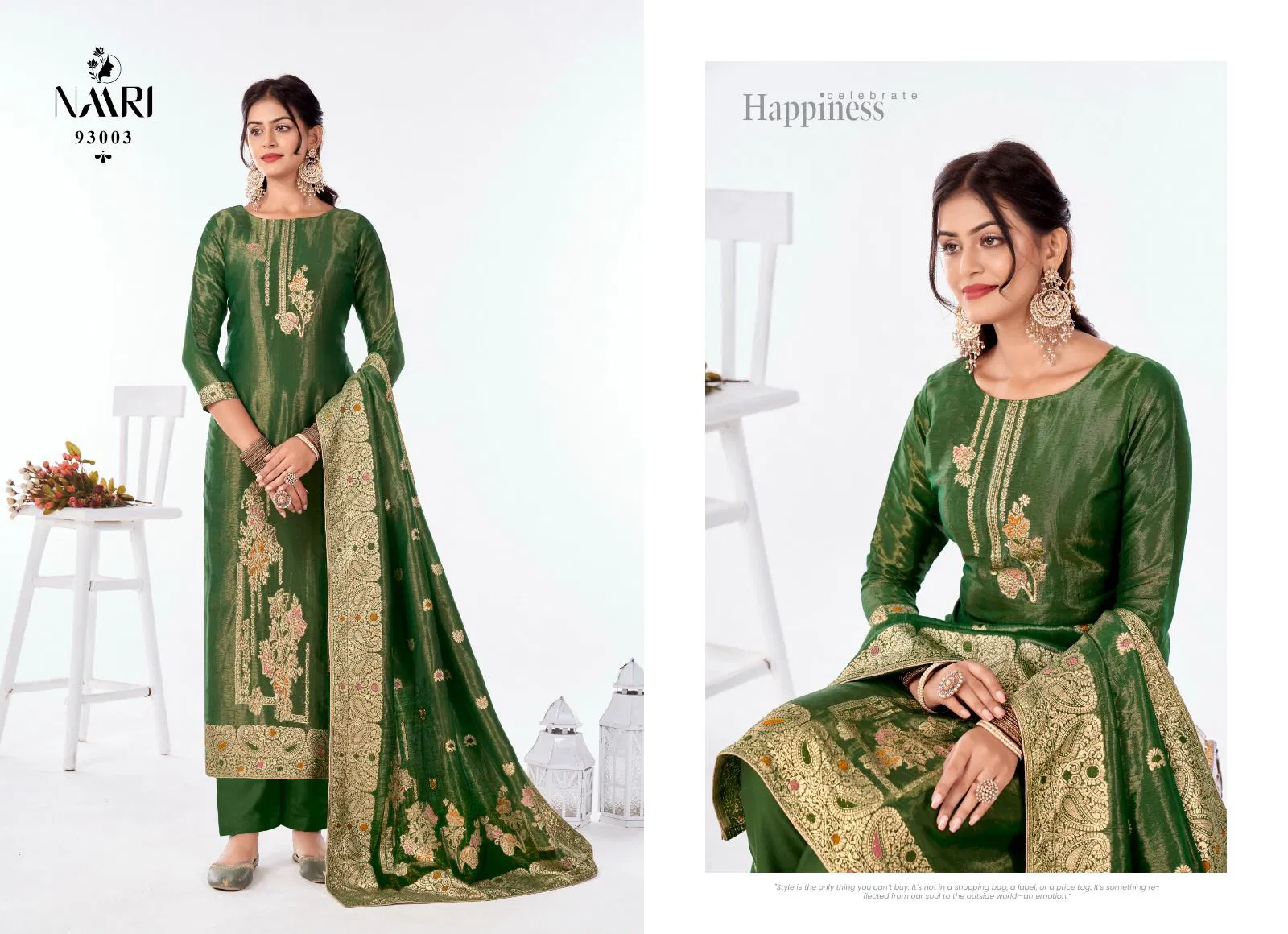 Nusarat By Naari Simer Jacquard Designer Salwar Suits Wholesale Price In Surat